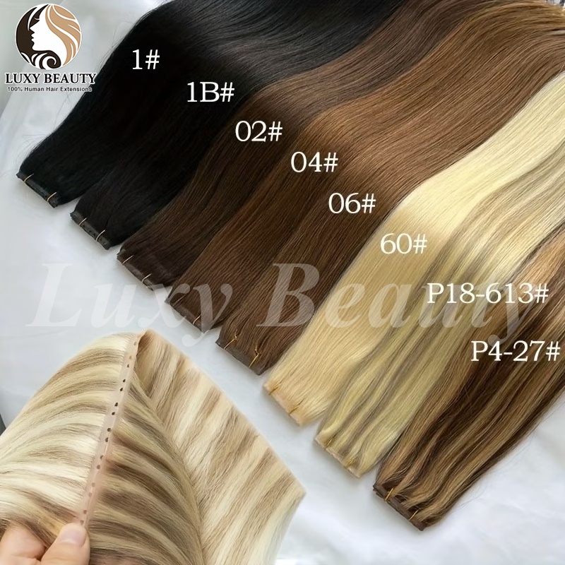 Invisible Tape In Extensions Real Hair - Extensões de Cabelo Humano Liso com