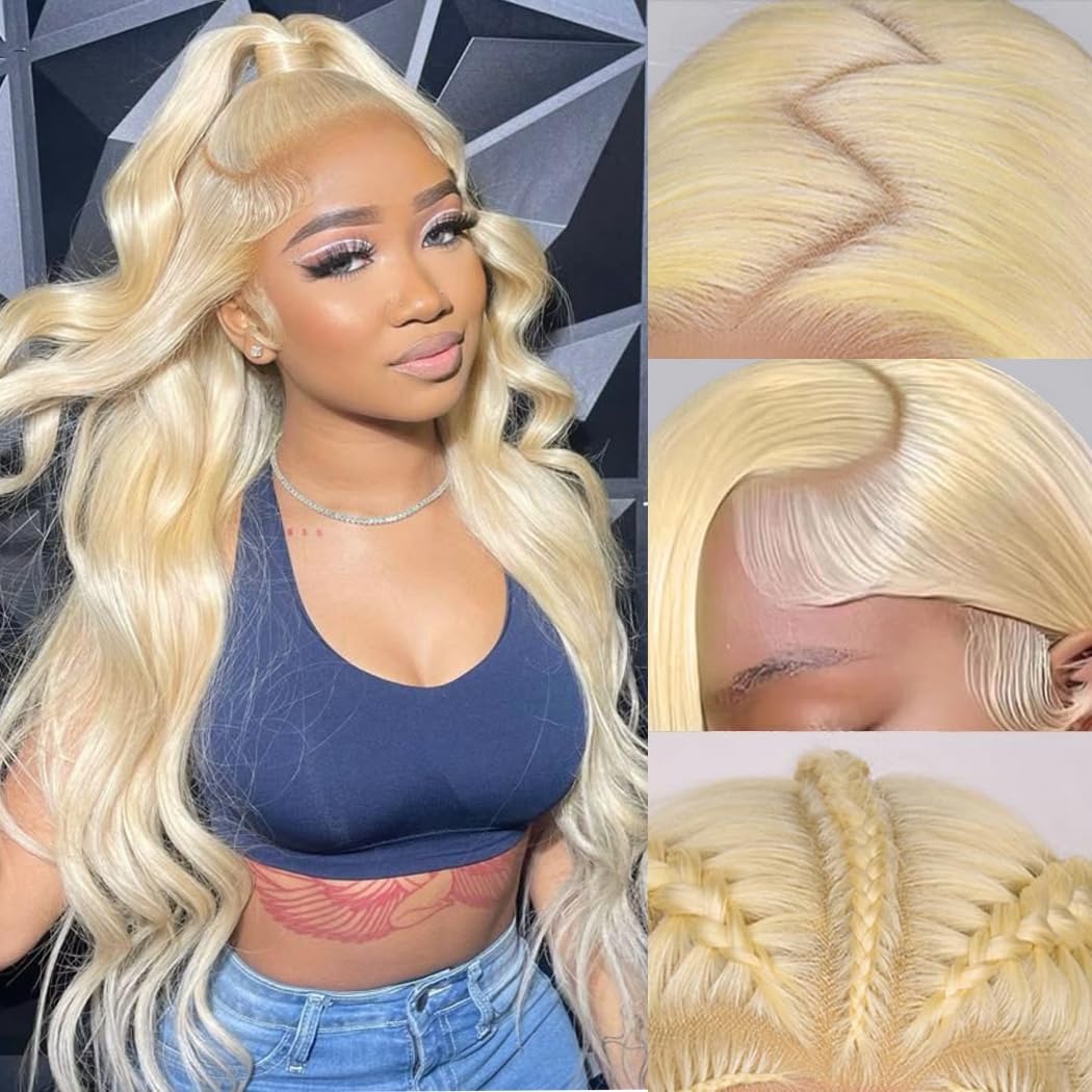 613 Blonde Body Wave Lace Front Wig - Peruca Frontal HD Lace 613 Loira