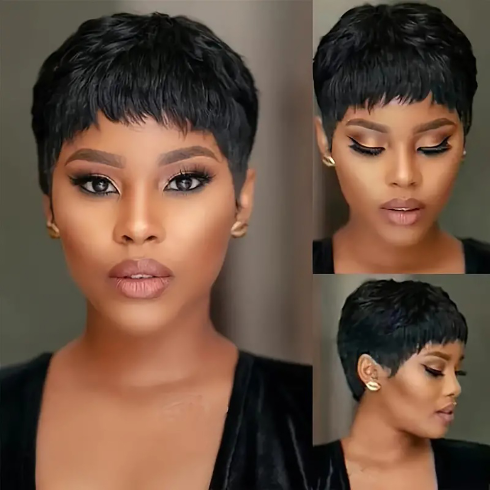 Short Pixie Cut Wig Human Hair Cheap - Perucas de cabelo humano curto e