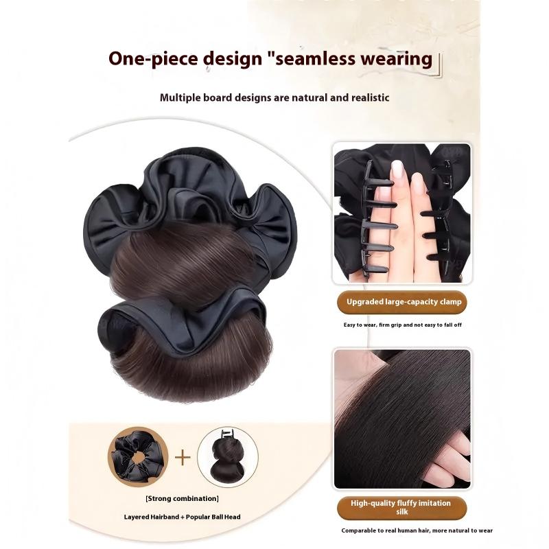 Claw Clip Messy Bun Hair Piece - Sem esforço updo garra sintética bagunçado