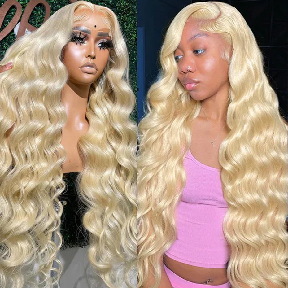 613 Blonde Body Wave Lace Front Wig - Peruca Frontal HD Lace 13x6, Peruca
