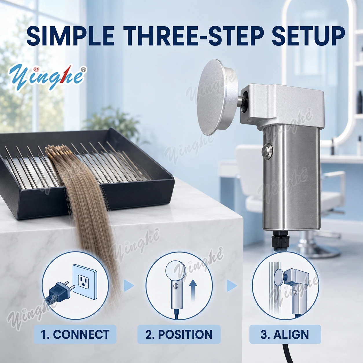 Hair Bundles - Alinhador de Cabelo Automático Aprimorado, Organizador