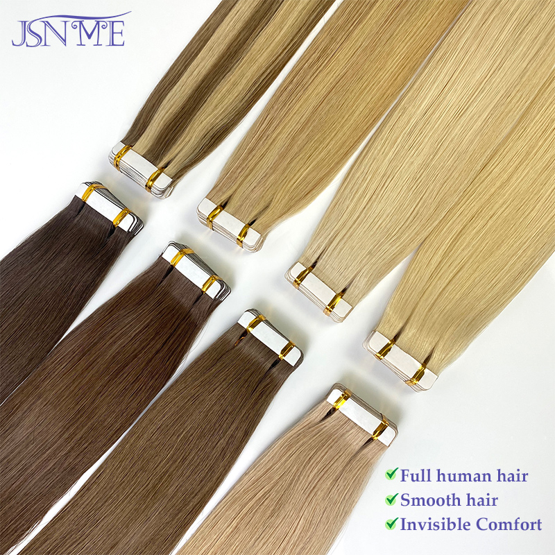 Invisible Tape In Extensions Real Hair - Extensão de cabelo com fita JSNME,