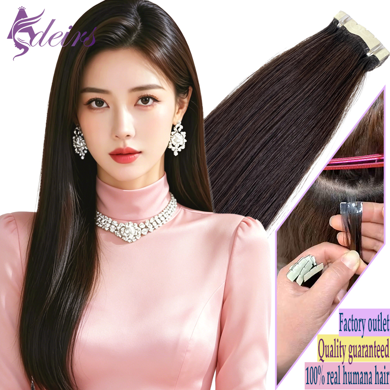 Invisible Tape In Extensions Real Hair - Adidos mini fita em extensões de