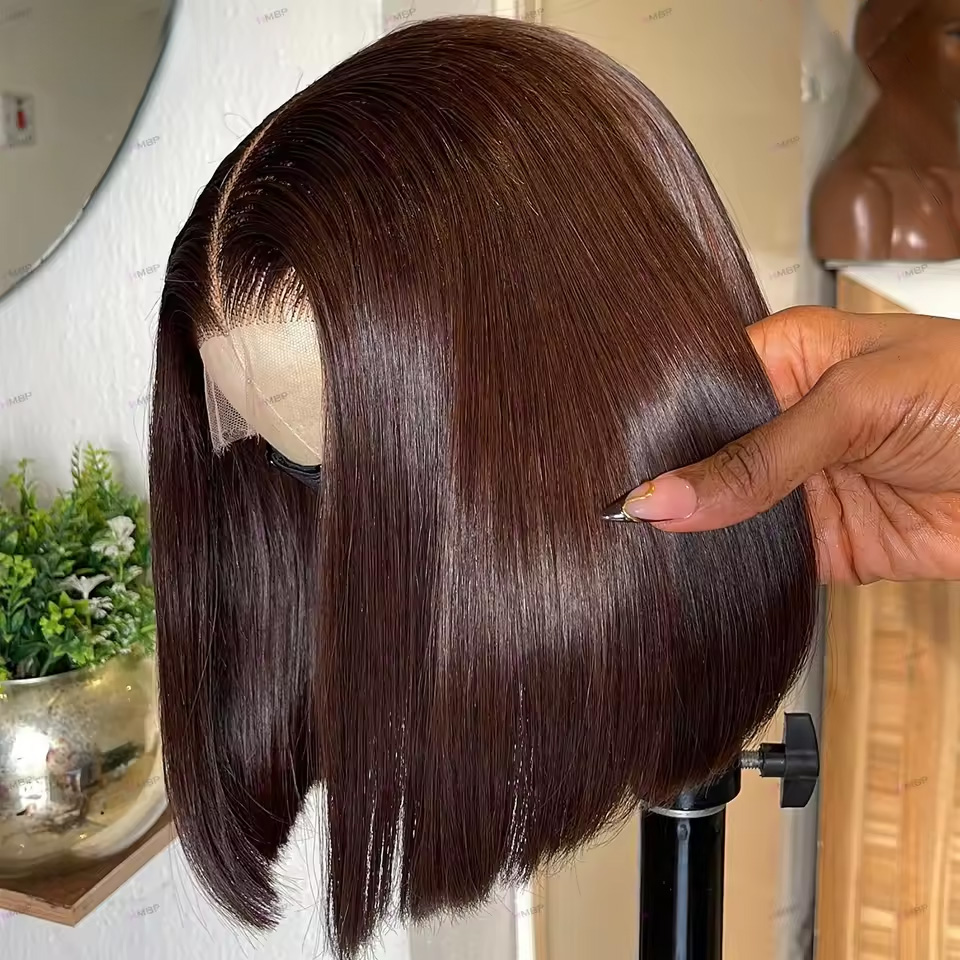 13x4 chocolate marrom em linha - Glueless Wear And Go Human Hair Wig avaliação e preço