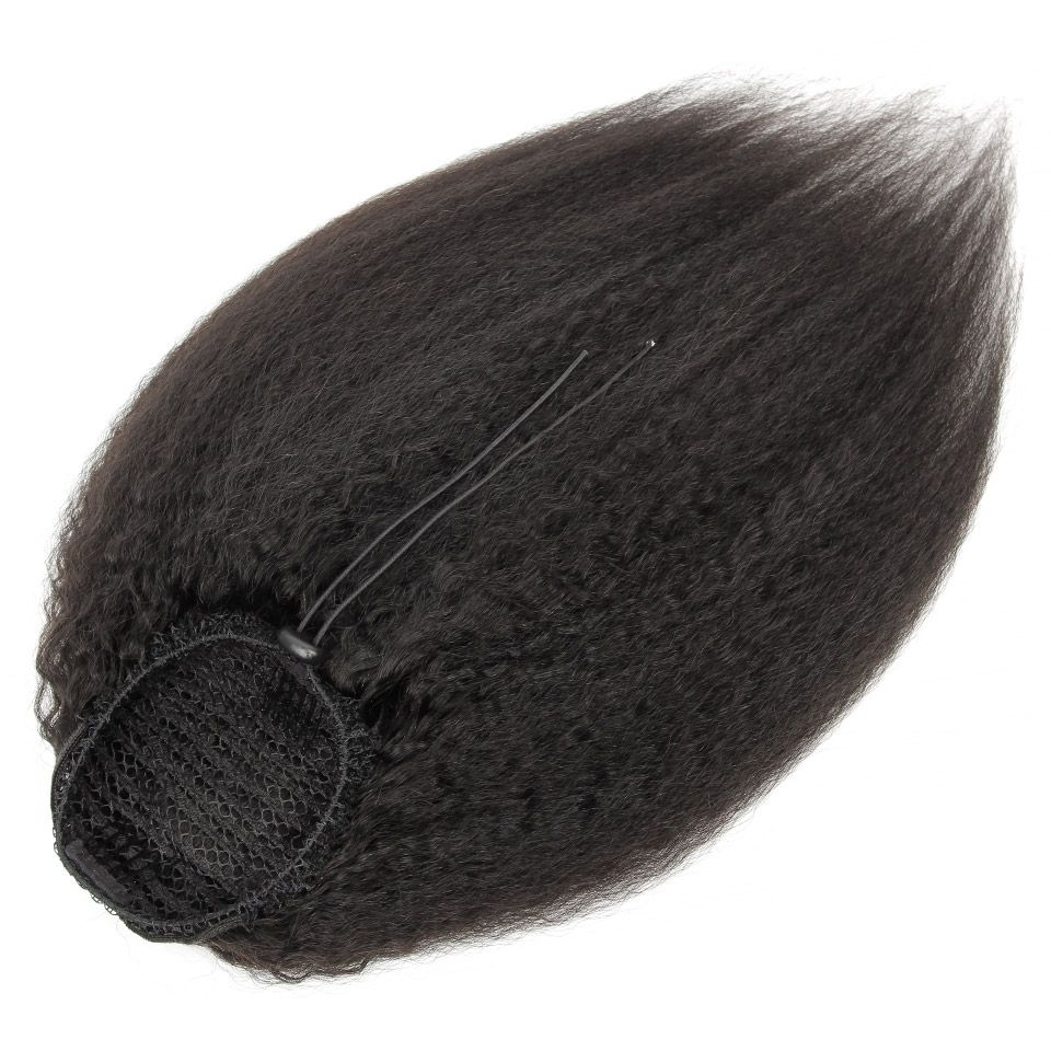 [Yvonne] kinky reta cordão rab - Seamless Clip In Hair Extensions Human Hair avaliação e preço