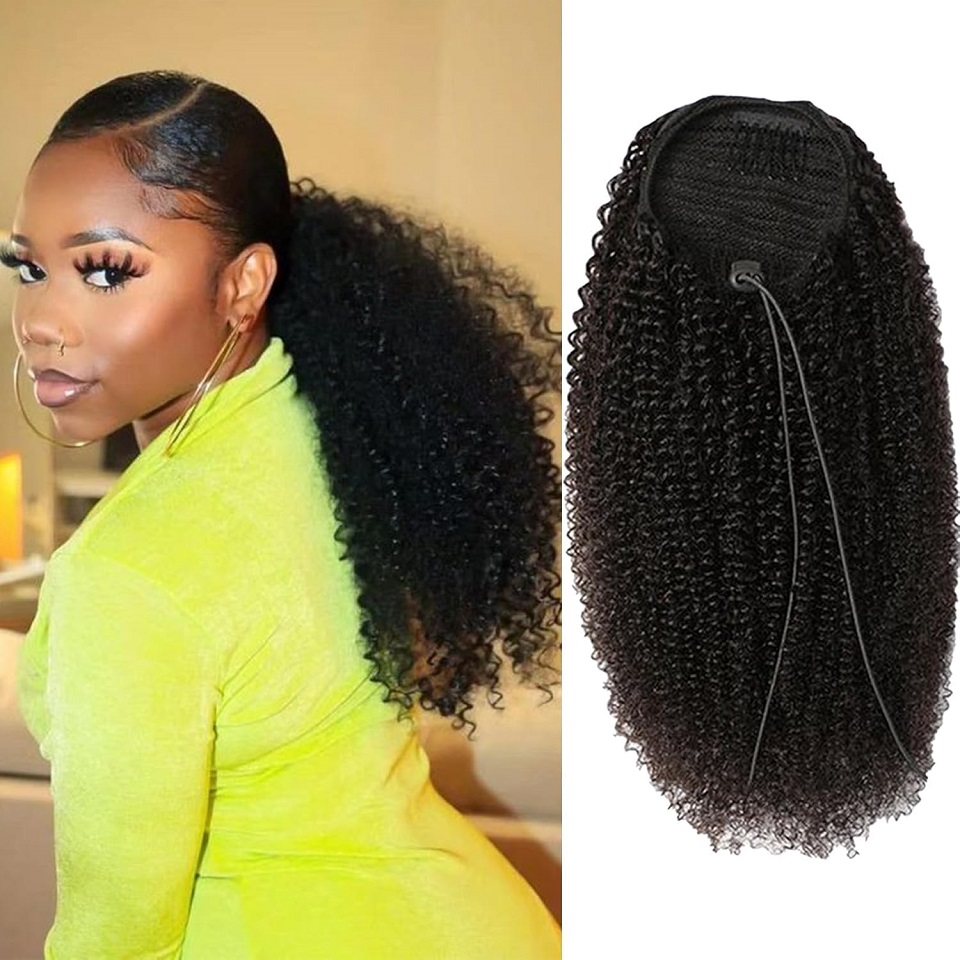 Rabo de Cavalo Afro Kinky Cach - Seamless Clip In Hair Extensions Human Hair avaliação e preço