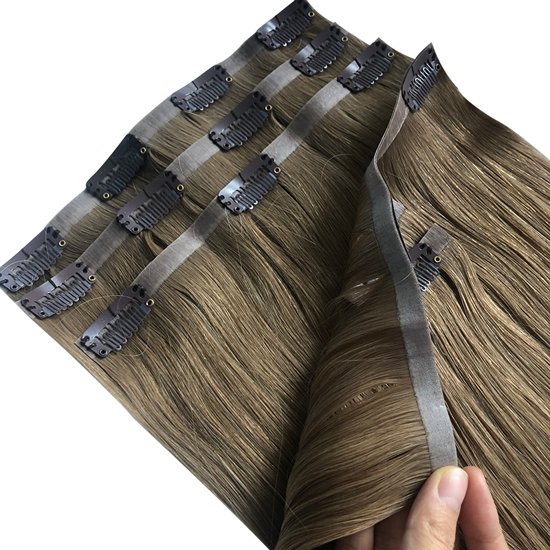Grampo reto invisível do plutô - Seamless Clip In Hair Extensions Human Hair avaliação e preço