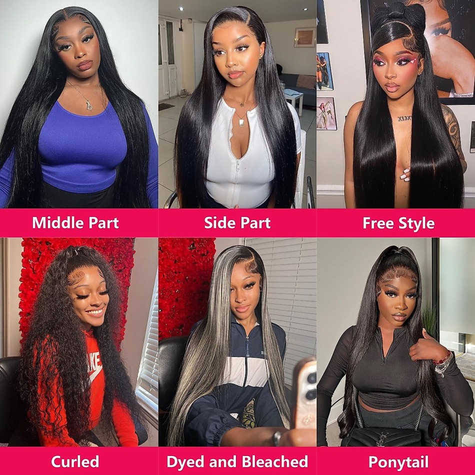 Peruca de Cabelo Humano Liso S - Hd Lace Frontal Wig Human Hair Pre Plucked avaliação e preço