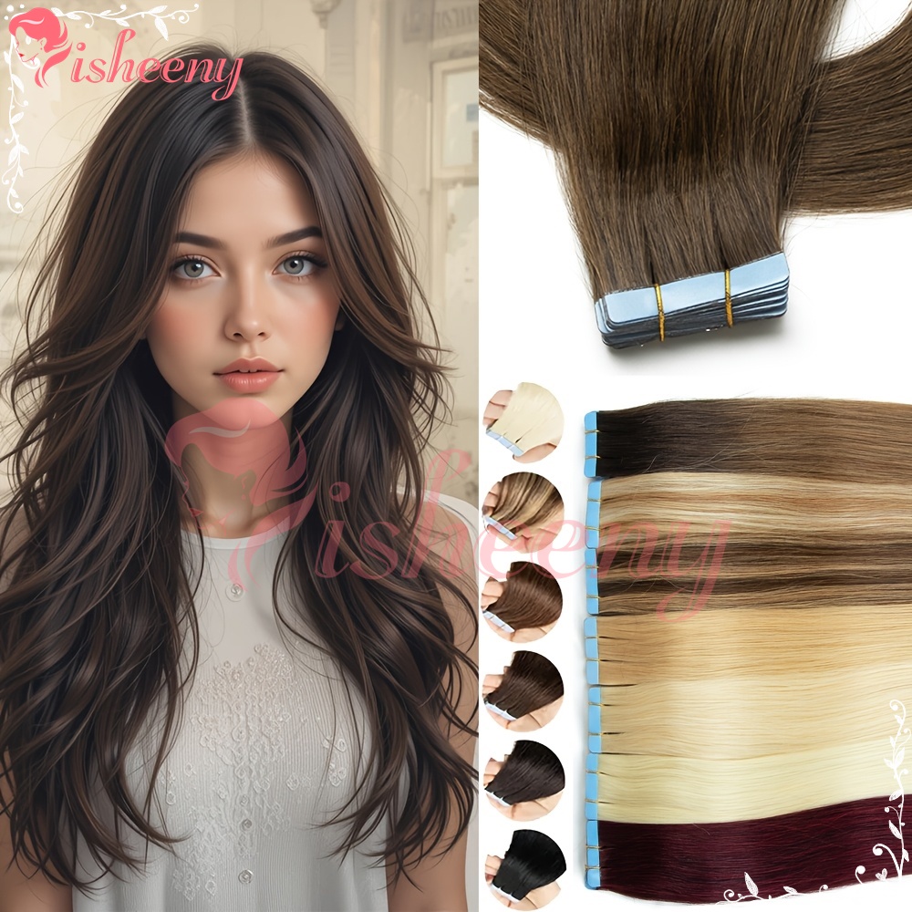 Extensões de cabelo Isheeny, a - Invisible Tape In Extensions Real Hair avaliação e preço