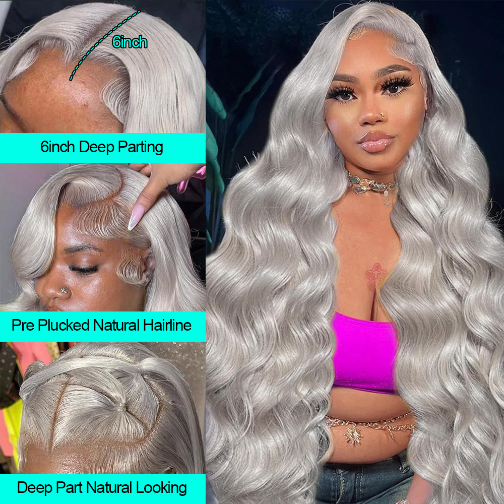 Cosplay onda do corpo prata ci - 613 Blonde Body Wave Lace Front Wig avaliação e preço