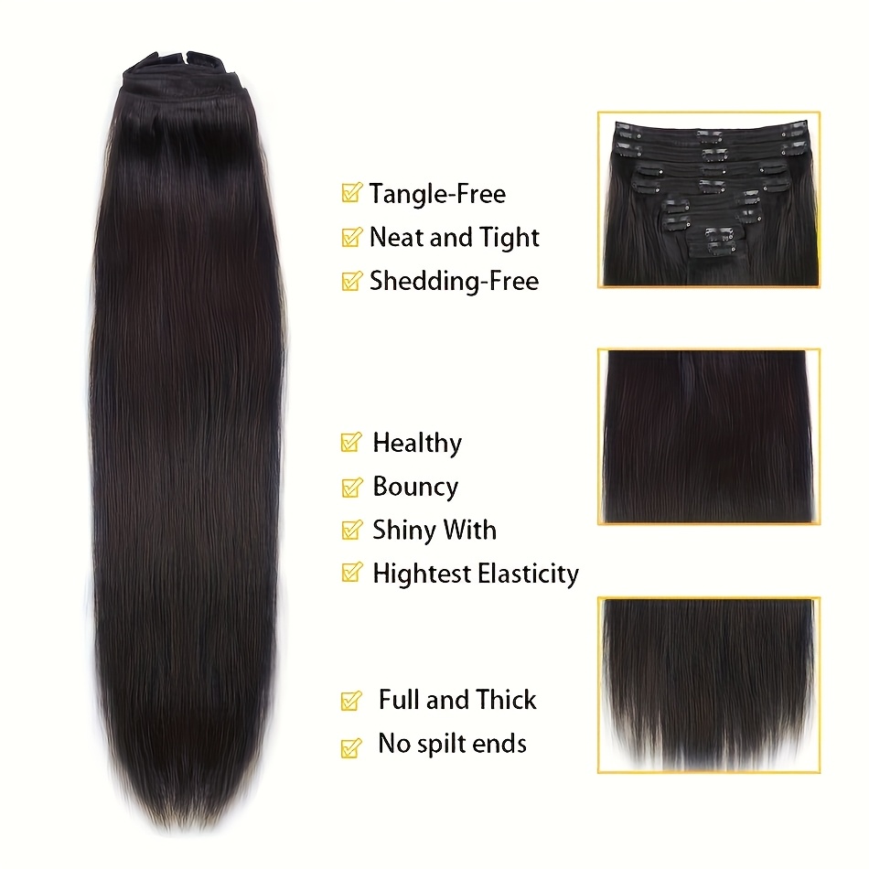 Extensões de Cabelo com Clip e - Seamless Clip In Hair Extensions Human Hair avaliação e preço