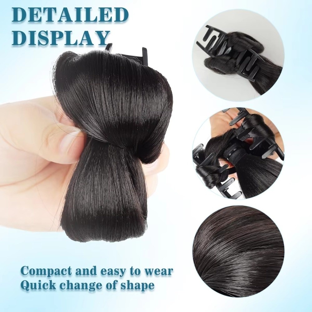 Peruca de coque de cabelo natu - Claw Clip Messy Bun Hair Piece avaliação e preço