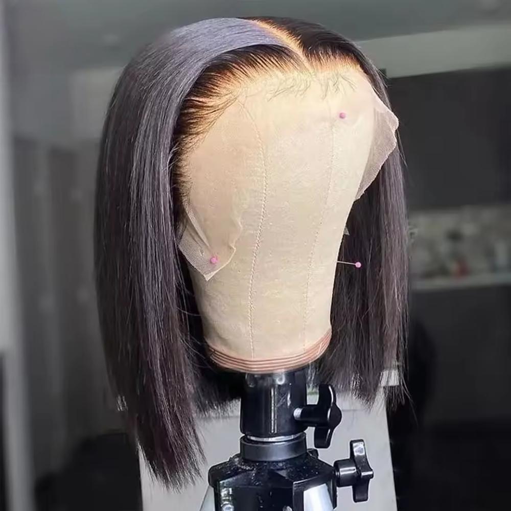 Perucas Bob Curtas Lisas de 8- - Glueless Wear And Go Human Hair Wig avaliação e preço