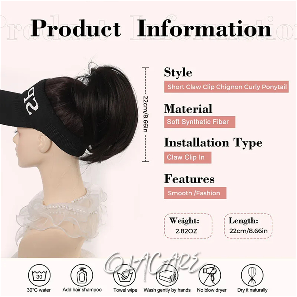 Grampo de garra de cabelo bagu - Claw Clip Messy Bun Hair Piece avaliação e preço