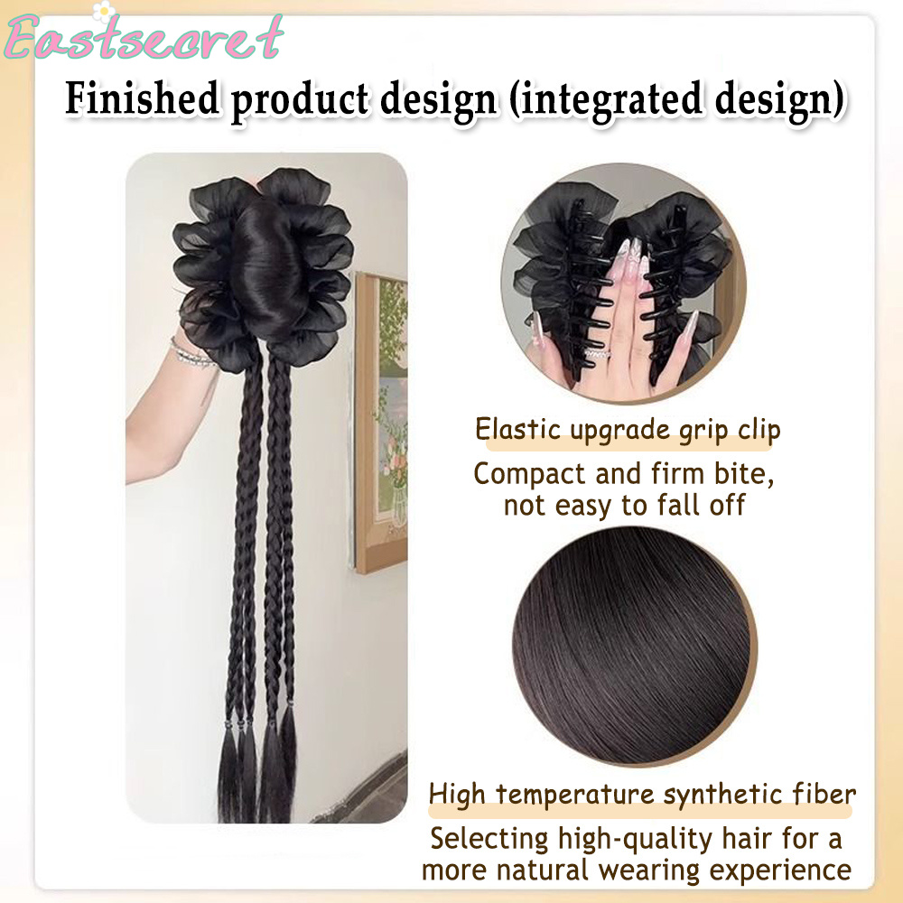 Presilha de cabelo com laço pr - Claw Clip Messy Bun Hair Piece avaliação e preço