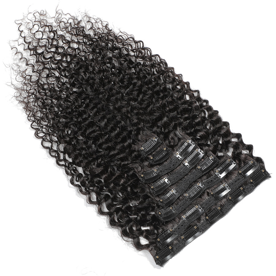 Extensões de Cabelo Cacheado K - Seamless Clip In Hair Extensions Human Hair avaliação e preço