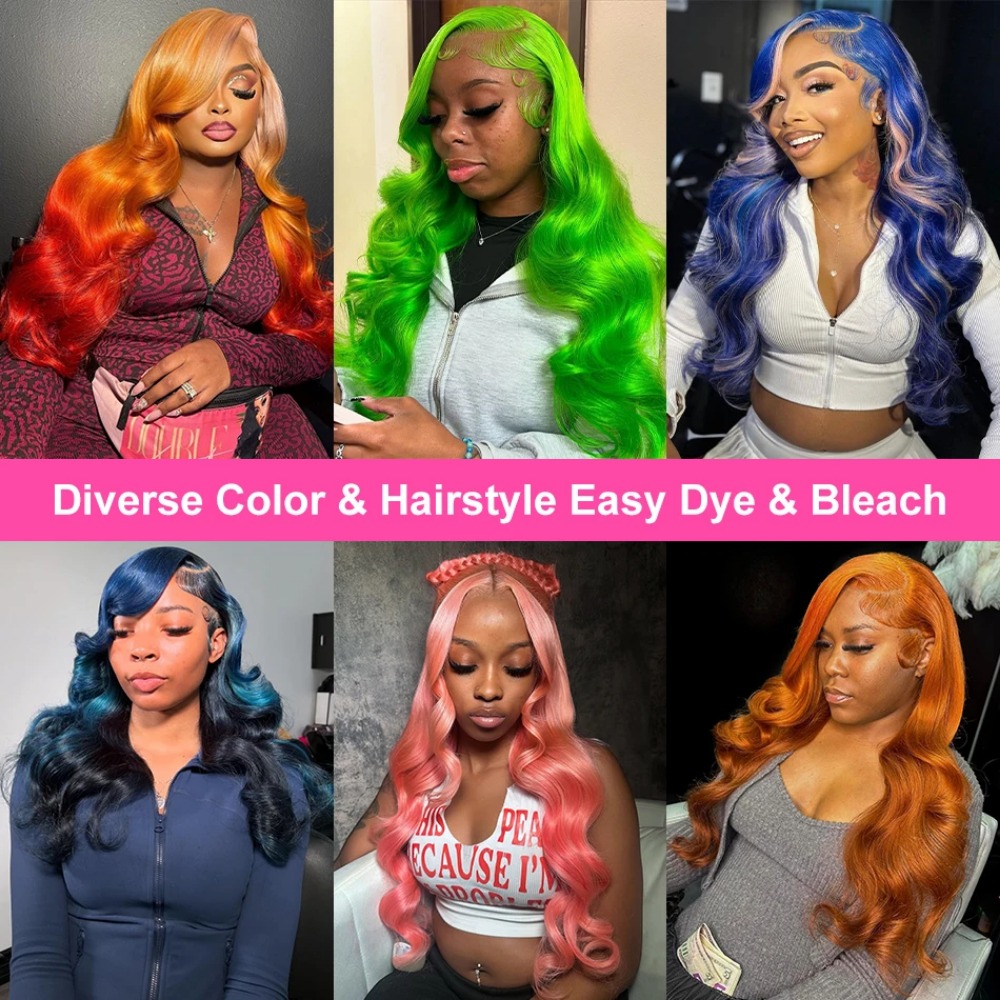 Perucas de Cabelo Humano Ondul - 613 Blonde Body Wave Lace Front Wig avaliação e preço