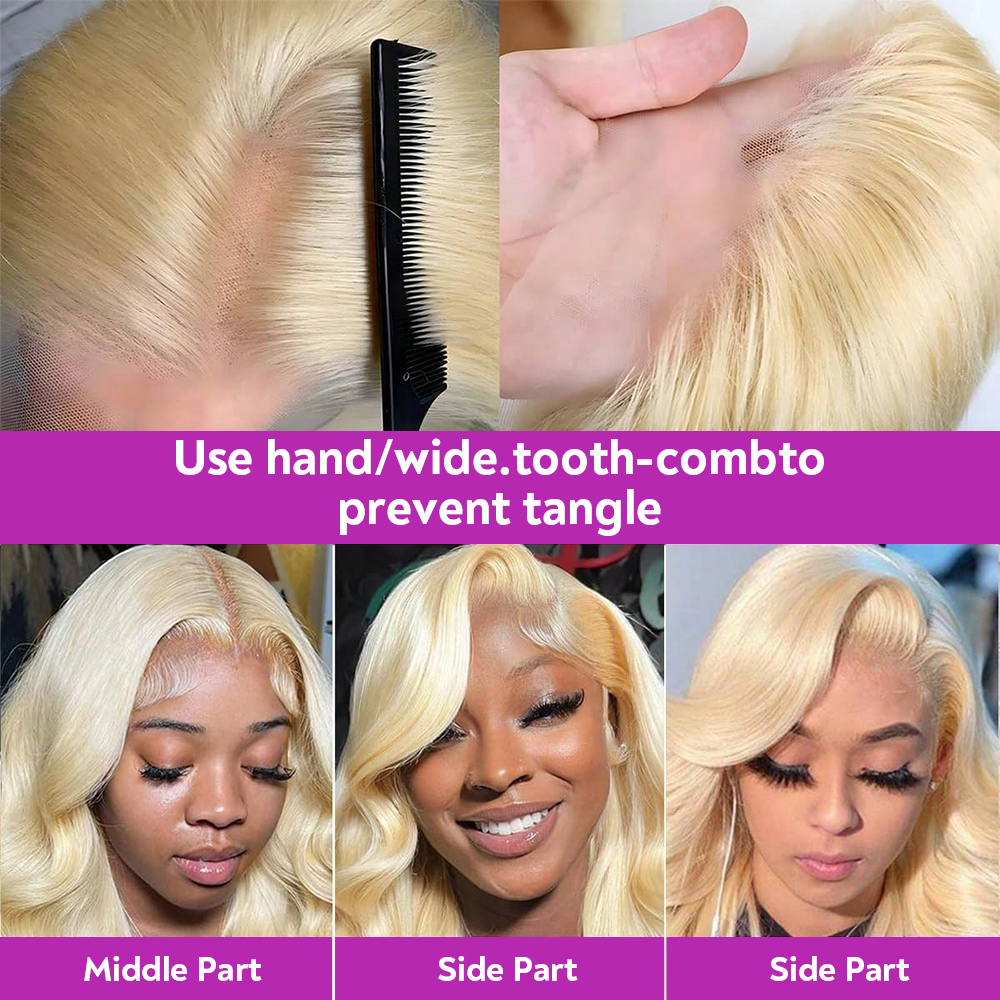 Peruca Frontal de Renda HD 13x - 613 Blonde Body Wave Lace Front Wig avaliação e preço