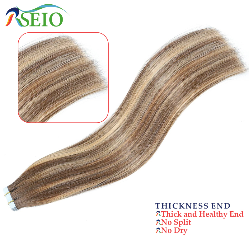 RSEIO-fita reta-em extensões d - Invisible Tape In Extensions Real Hair avaliação e preço