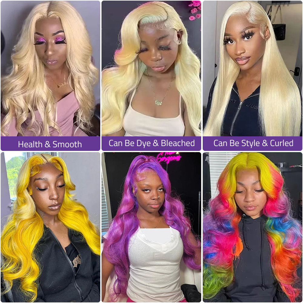 Peruca Frontal HD Transparente - 613 Blonde Body Wave Lace Front Wig avaliação e preço