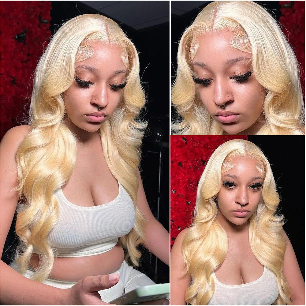 Peruca Frontal HD Transparente - 613 Blonde Body Wave Lace Front Wig avaliação e preço