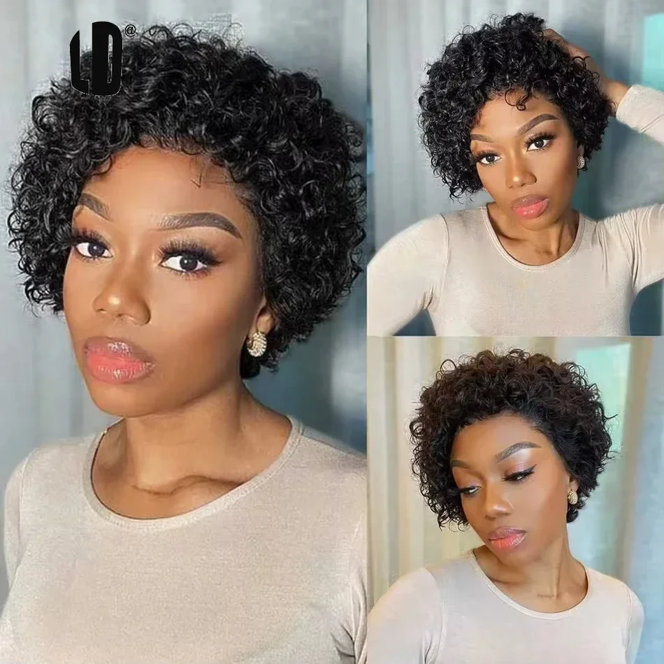 Peruca Pixie Cut 99J com Renda - Short Pixie Cut Wig Human Hair Cheap avaliação e preço