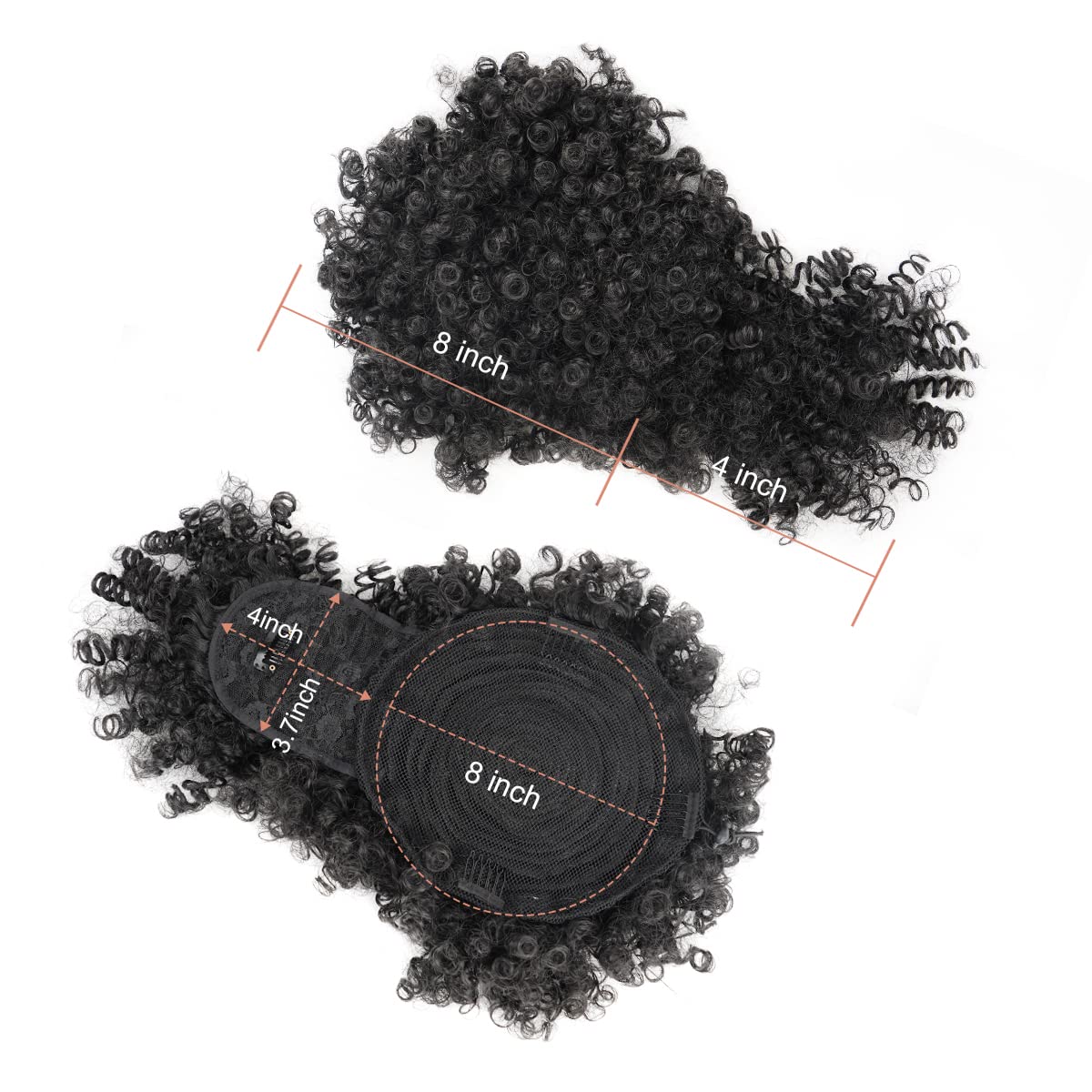Afro Puff rabo de cavalo sinté - Drawstring Afro Curly Puff Ponytail avaliação e preço