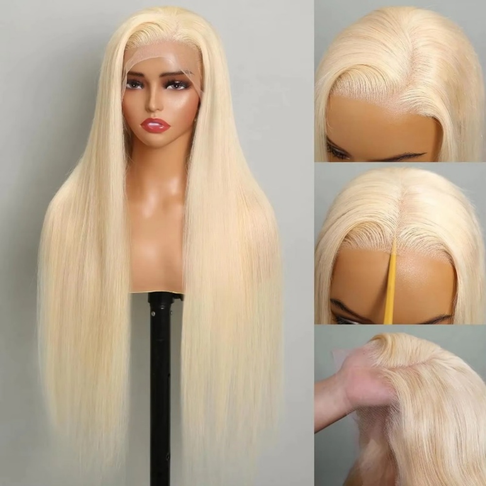 613 loira peruca de cabelo hum - Hd Lace Frontal Wig Human Hair Pre Plucked avaliação e preço
