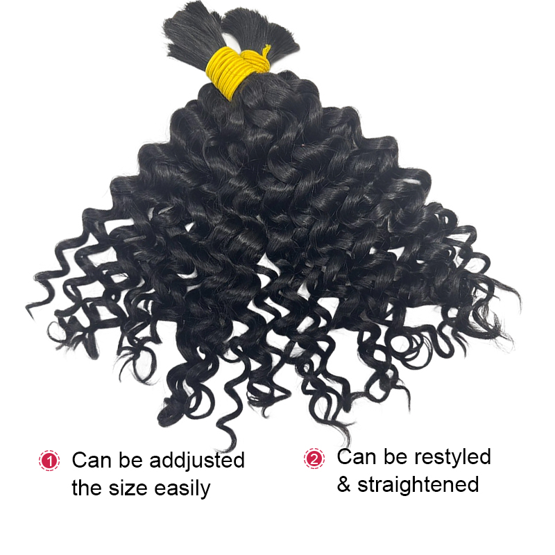 Cabelo Humano Ondulado a Grane - Water Wave Bulk Human Hair For Braiding avaliação e preço
