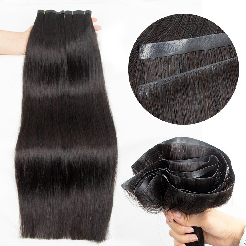 Fita longa invisível pu trama  - Invisible Tape In Extensions Real Hair avaliação e preço