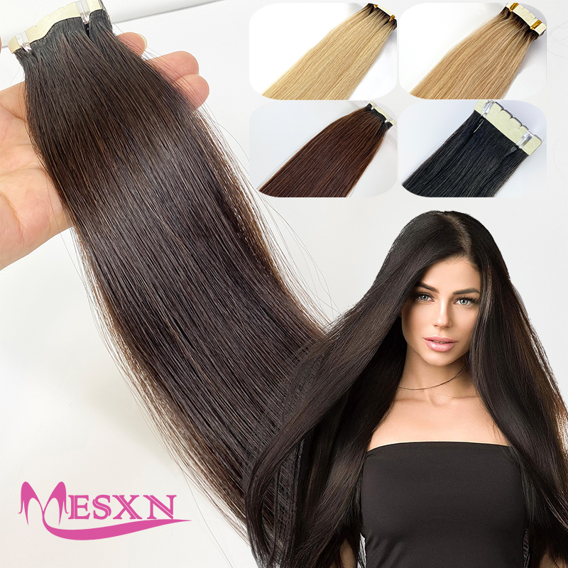Mini extensões retas do cabelo - Invisible Tape In Extensions Real Hair avaliação e preço