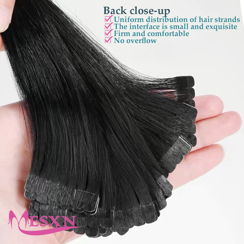 Mini extensões retas do cabelo - Invisible Tape In Extensions Real Hair avaliação e preço