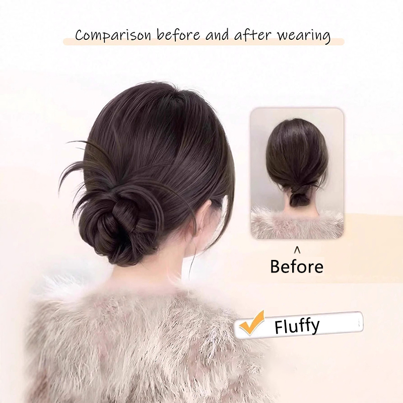 Coque de Cabelo Sintético Leve - Claw Clip Messy Bun Hair Piece avaliação e preço