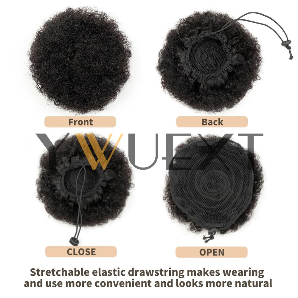 Rabo de Cavalo Afro Puff com C - Drawstring Afro Curly Puff Ponytail avaliação e preço