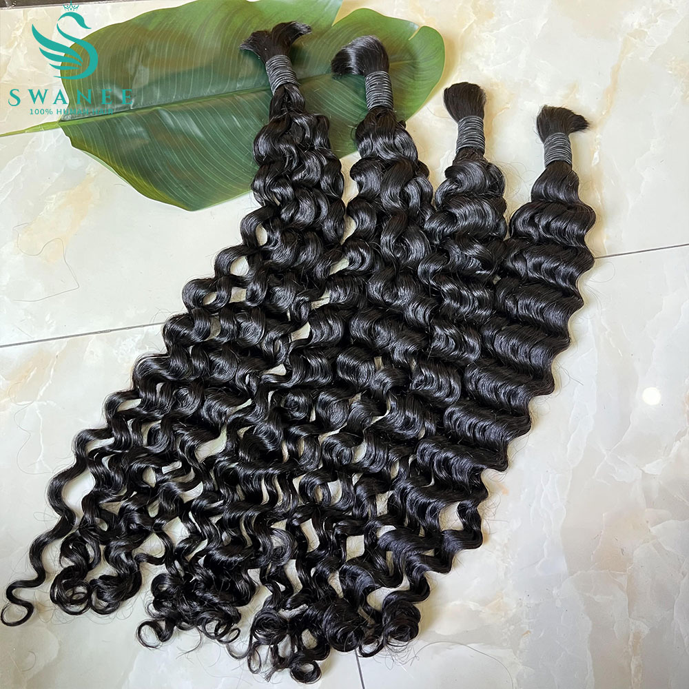 Cabelo Humano Ondulado 100% Na - Water Wave Bulk Human Hair For Braiding avaliação e preço