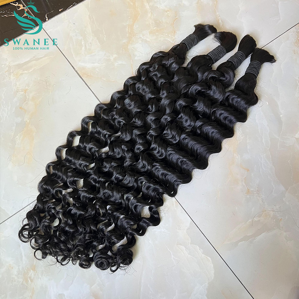 Cabelo Humano Ondulado 100% Na - Water Wave Bulk Human Hair For Braiding avaliação e preço
