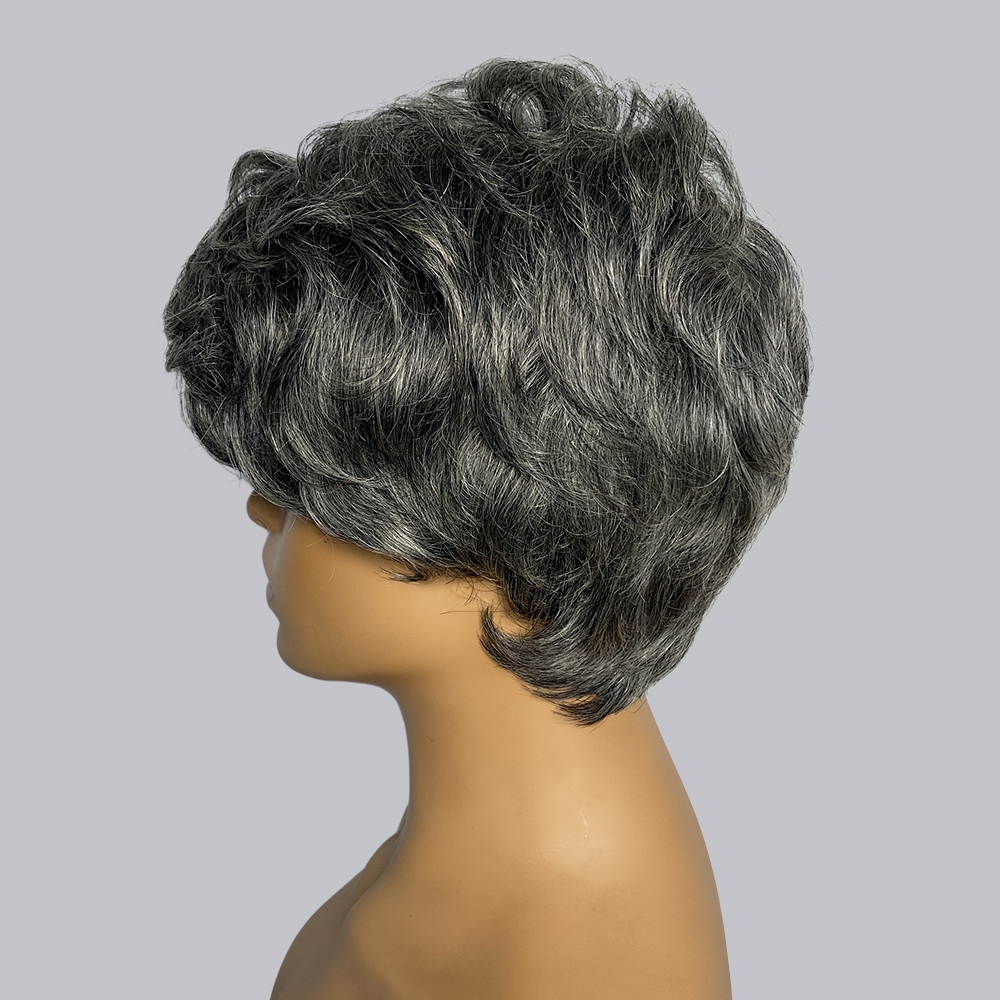 Perucas de cabelo humano com c - Short Pixie Cut Wig Human Hair Cheap avaliação e preço