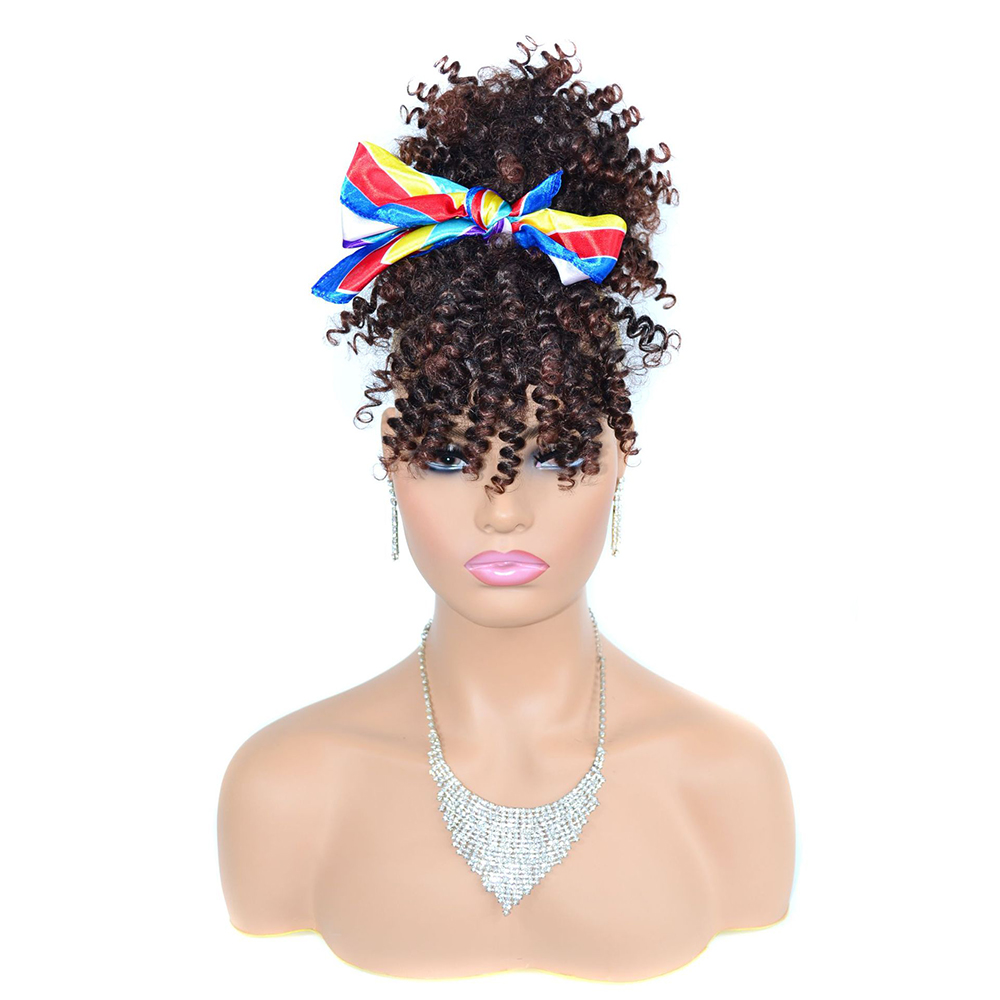 Coque Afro Kinky Cacheado com  - Drawstring Afro Curly Puff Ponytail avaliação e preço