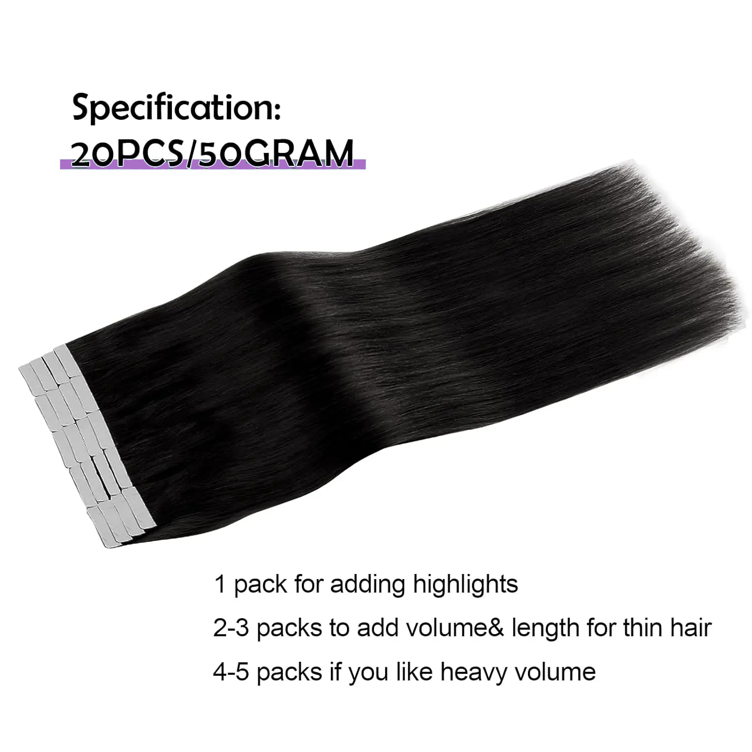 Fita reta em extensões de cabe - Invisible Tape In Extensions Real Hair avaliação e preço
