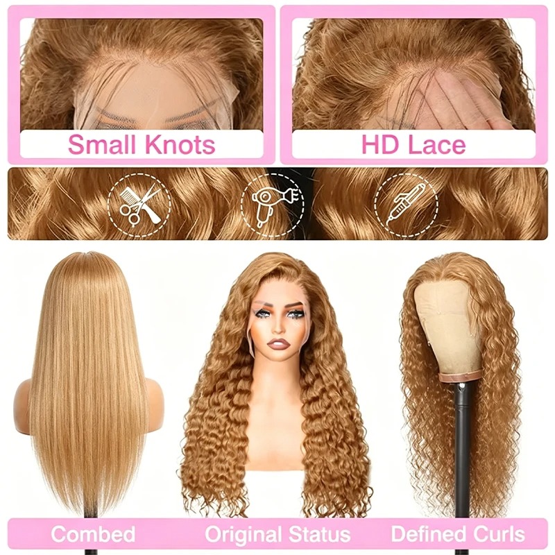 34 38 Polegada mel loira peruc - Hd Lace Frontal Wig Human Hair Pre Plucked avaliação e preço