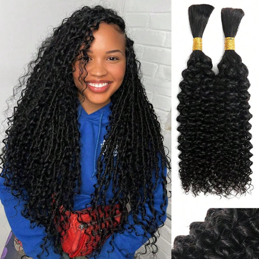 Cabelo Humano Sem Trama para T - Water Wave Bulk Human Hair For Braiding avaliação e preço