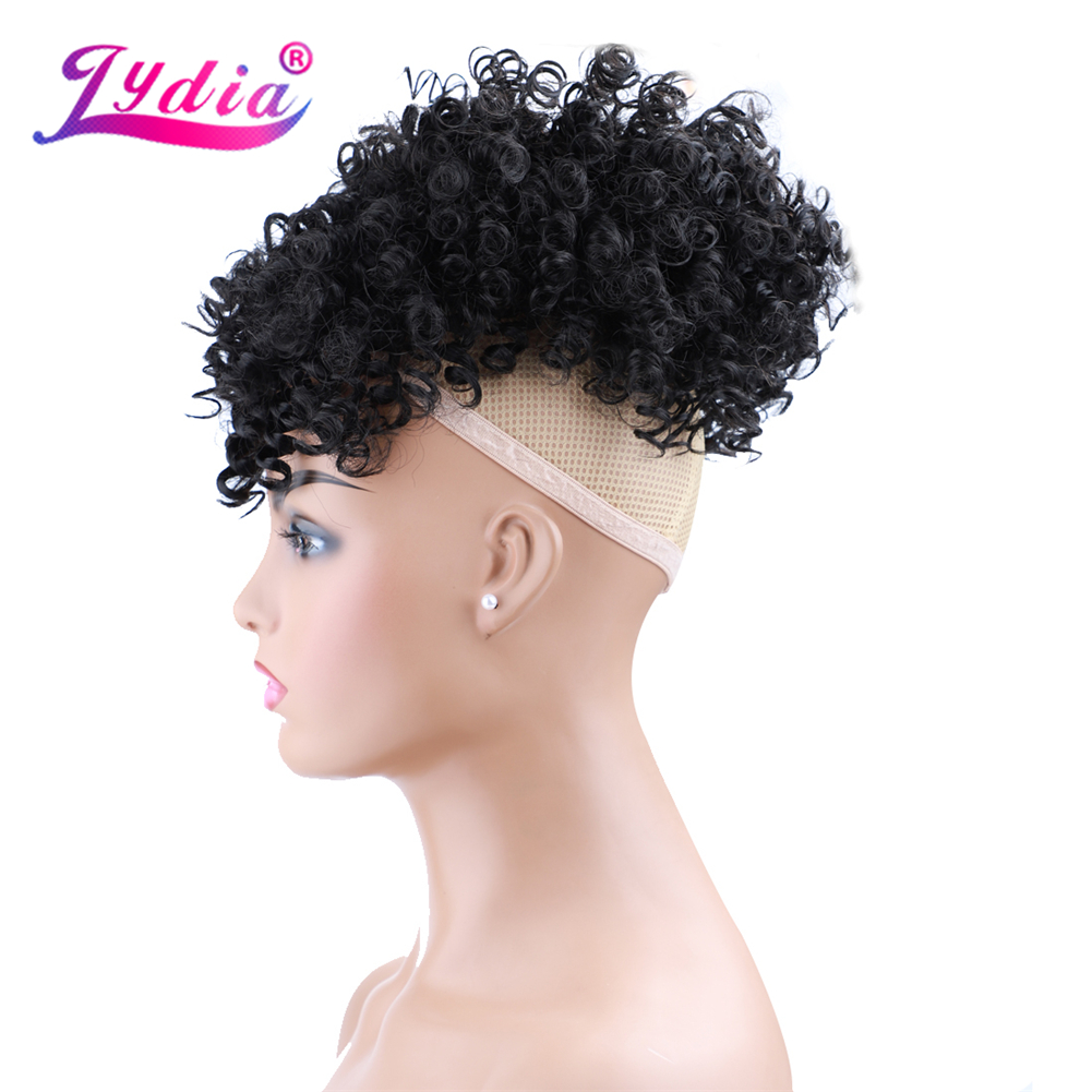 Lydia cordão sintético alto pu - Drawstring Afro Curly Puff Ponytail avaliação e preço