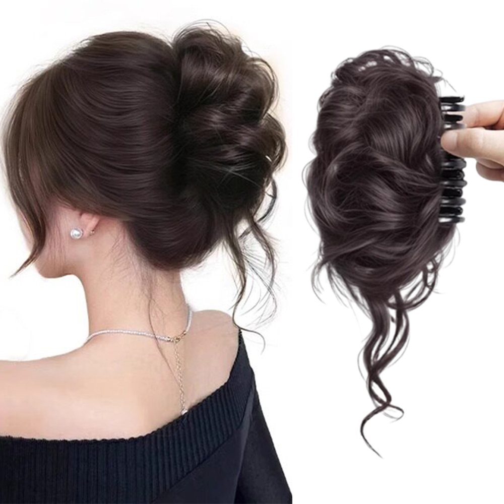 1 unidade de Extensão de Coque - Claw Clip Messy Bun Hair Piece avaliação e preço