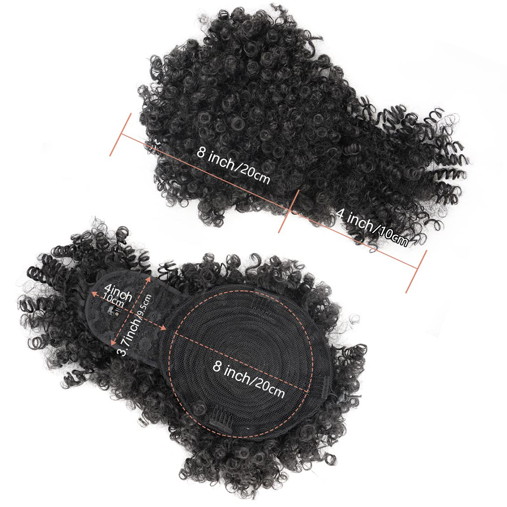 Rabo de cavalo afro puff com c - Drawstring Afro Curly Puff Ponytail avaliação e preço